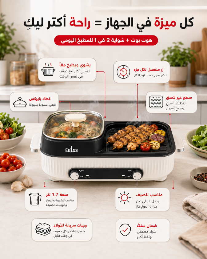 مميزات هوت بوت وشواية إيريلس 2 في 1