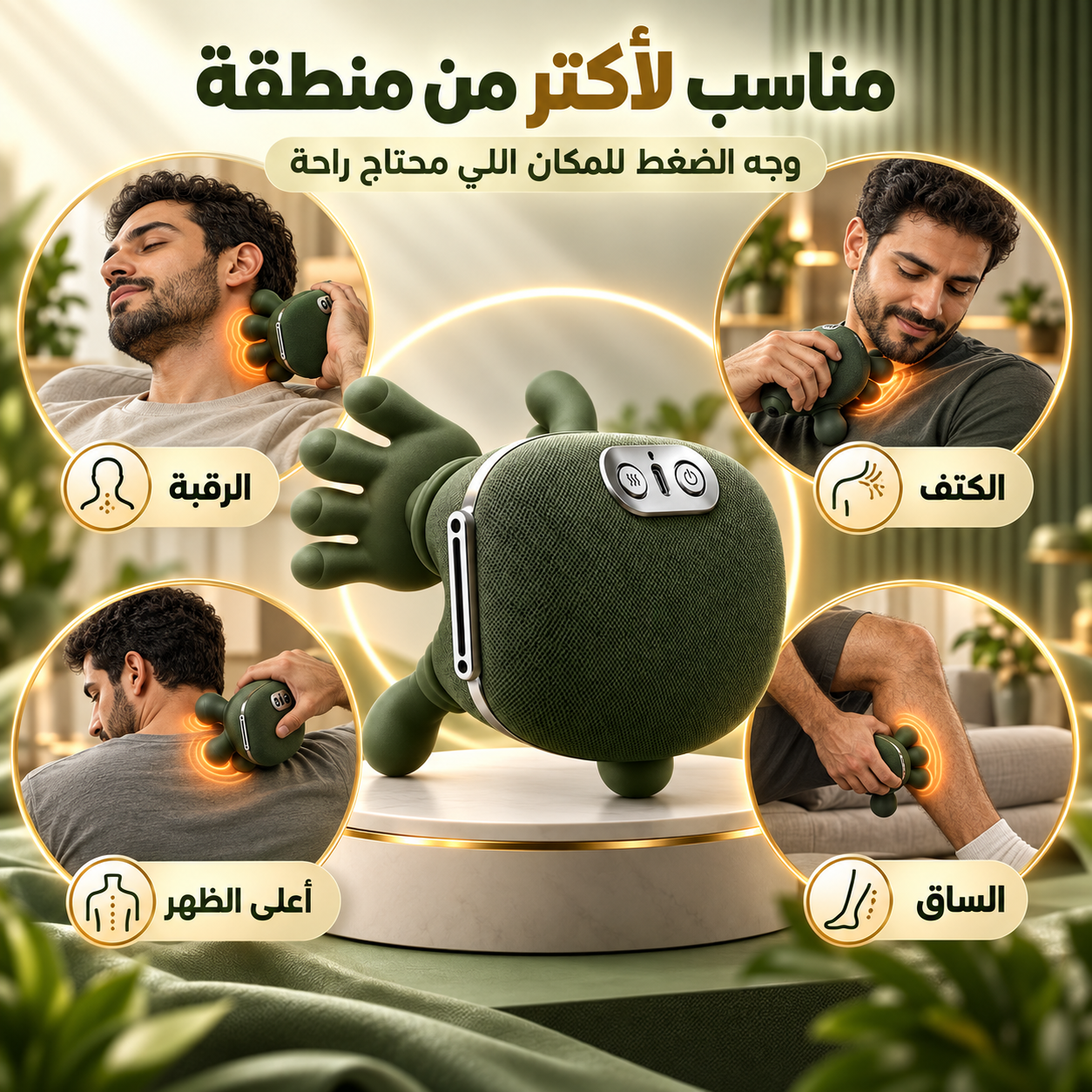 مناطق استخدام جهاز المساج